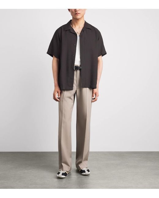 NN07 Black Notched-Collar Hank Shirt for men