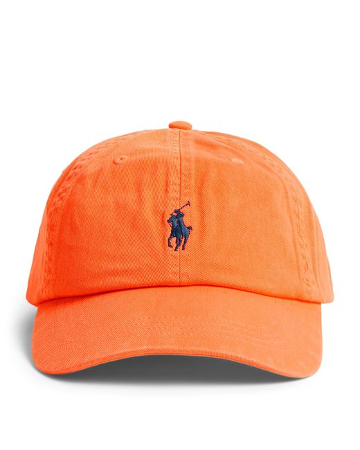 Polo Ralph Lauren Orange Cotton Polo Pony Baseball Cap for men
