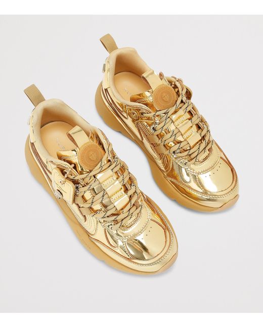 Kurt Geiger Natural Metallic Leather Kurt Runner Sneakers