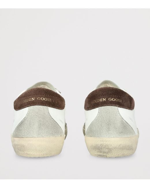 Golden Goose Deluxe Brand Natural Leather Glittered Super-Star Sneakers