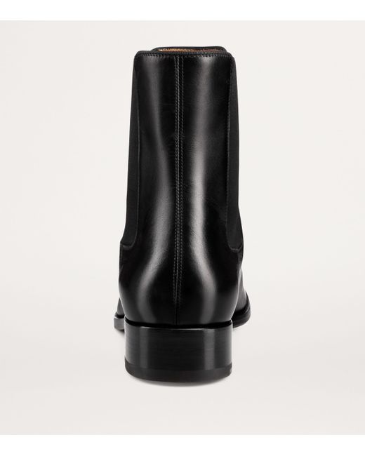 Christian Louboutin Black Samson Leather Chelsea Boots for men
