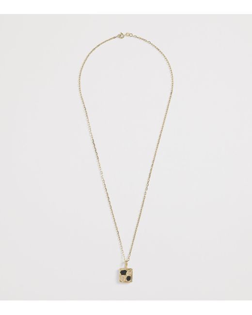 The Ouze Metallic And Sapphire Scatter Necklace for men