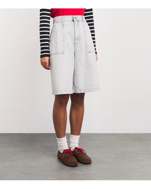 Sandro Blue Denim Bermuda Shorts