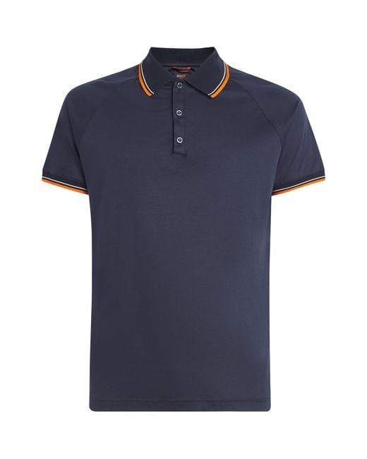 Moorer Blue Technical Polo Shirt for men