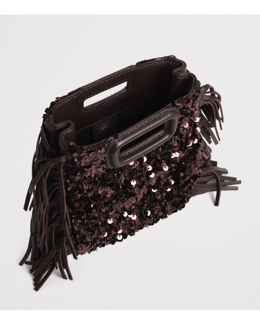 Maje Black Sequin M Mini Bag