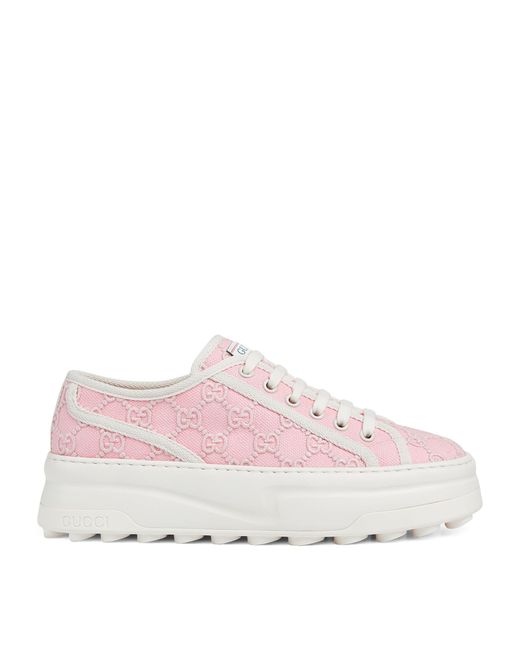 Gucci Pink Gg Tennis 1977 Sneakers
