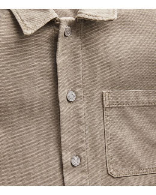FRAME Brown Canvas Chore Shirt Jacket for men