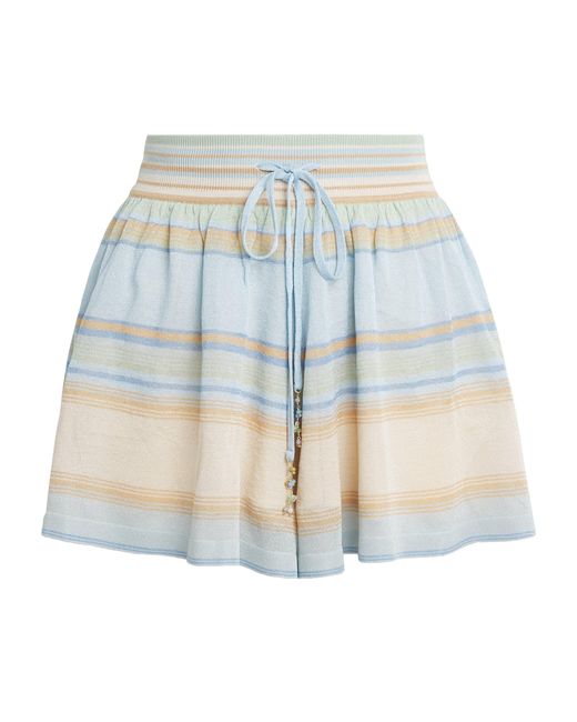 Zimmermann Blue Indra Stripe Shorts