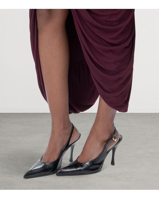 Loewe Black Leather New Comic Slingback Pumps 90
