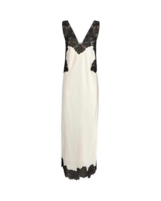 jonathan simkhai white lace v-neck dress Jonathan Simkhai Sim M Gwynn V Neck Midi Dress in White