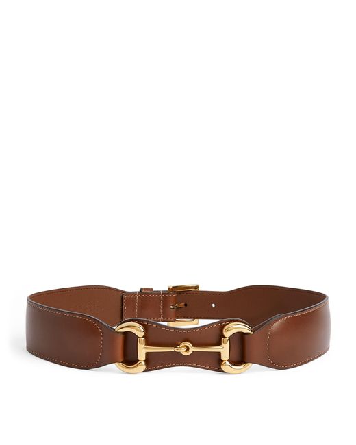 Gucci Brown Leather Belt With Horsebit