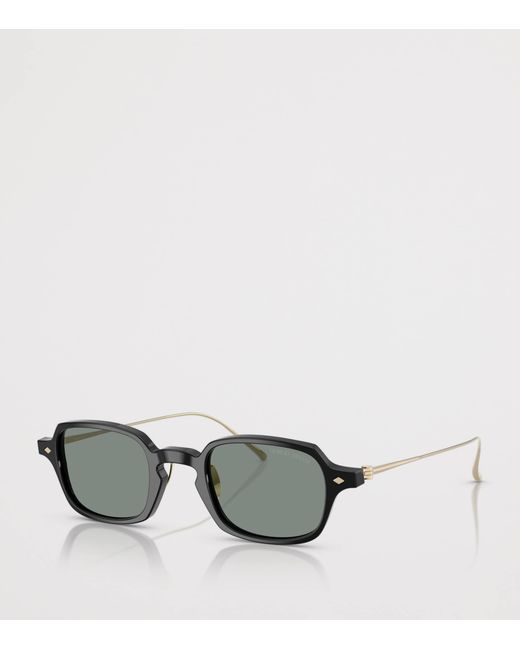 Giorgio Armani Gray Rectangle Sunglasses for men