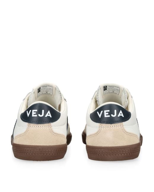 Veja White Volley Sneakers With Contrasting Inserts