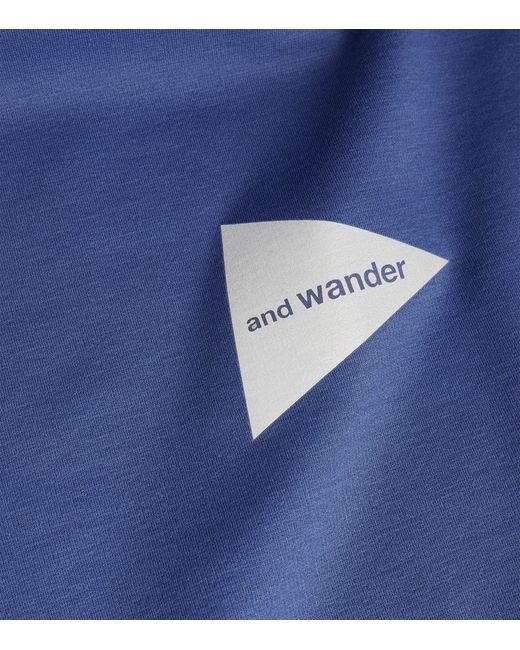 And Wander Blue Uv Protection T-shirt for men