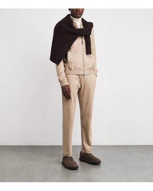 Canali Natural Cotton-Cashmere Bomber Jacket for men