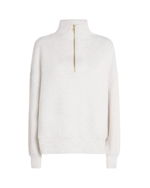 Varley White Doublesoft Hawley Half-Zip Sweatshirt