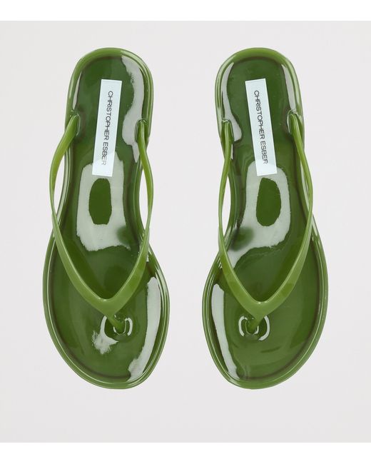 Christopher Esber Green Jo Flip Flops