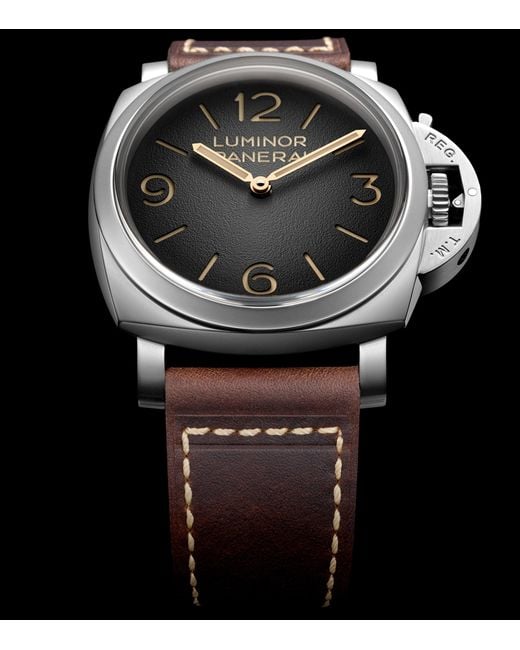 Panerai Metallic Stainless Steel Luminor Tre Giorni Watch for men