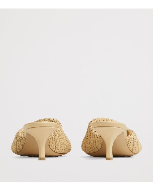 Bottega Veneta Natural Raffia Blink Mules 50