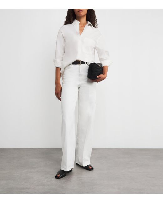 MAX&Co. White Cotton Poplin Shirt