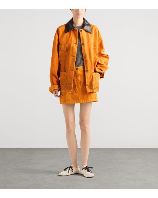 Prada Orange Canvas Oversized Jacket