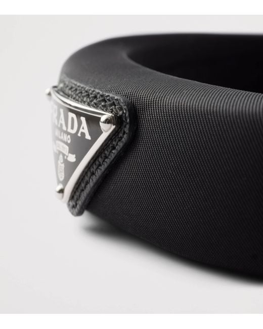 Prada Black Re-Nylon Triangle Headband