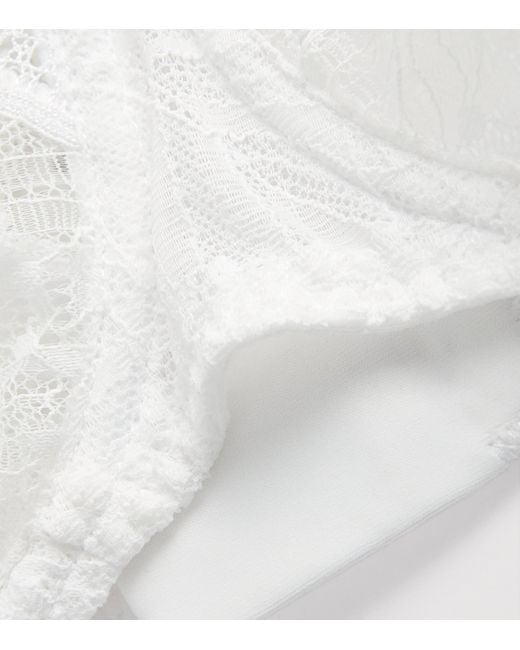 Simone Perele White Lace Comète Plunge Bra