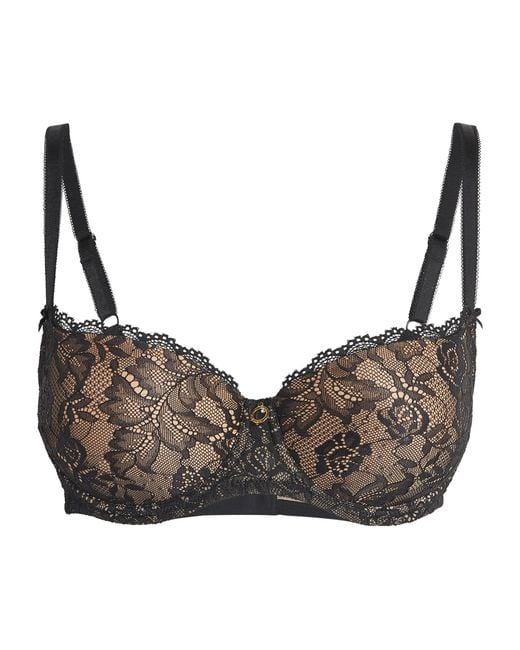Aubade Brown Lace Rosessence Half-Cup Bra