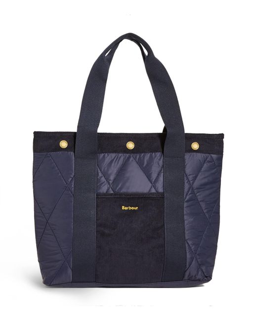 Barbour Blue Quilted Healy Tote Bag