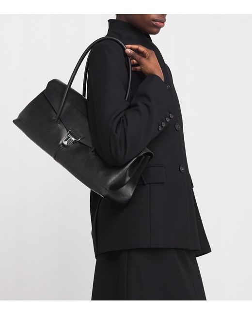 Lemaire Black Nappa Leather Gear Shoulder Bag