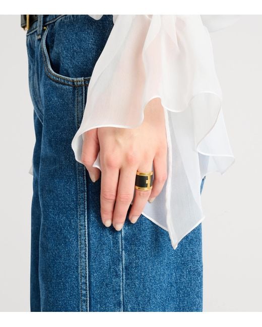 Balmain Black Tone Anthem Ring