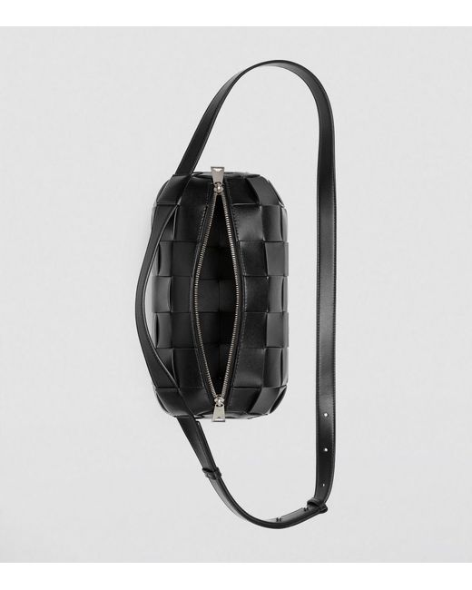 Bottega Veneta Black Small Leather Intreccio Boombox Cross-body Bag for men