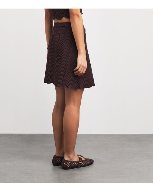 Sandro Purple Knitted Mini Skirt