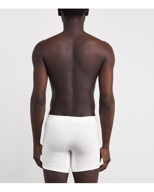 Hanro White Stretch-Cotton Essential Trunks for men
