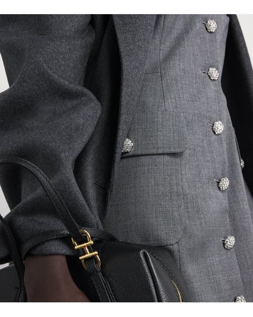 Maje Gray Embellished Tailored Jumpsuit