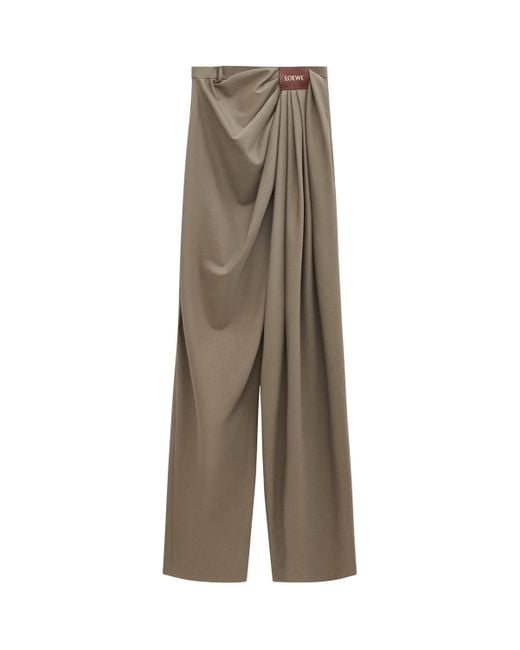 Loewe Natural Draped Tailored Trousers for men