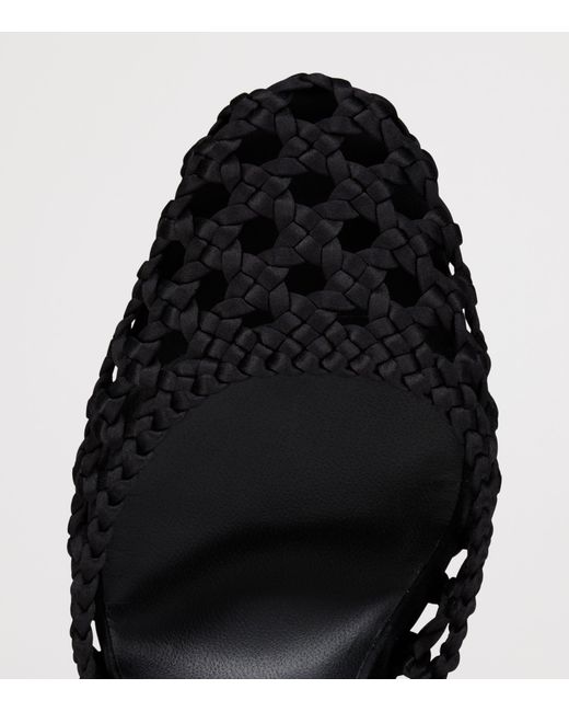 Christian Louboutin Black Jane Pump Nandina Silk Woven Pump 85