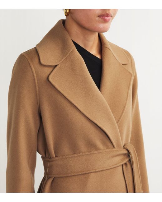 Max Mara Natural Virgin Wool Belted Paolore Coat