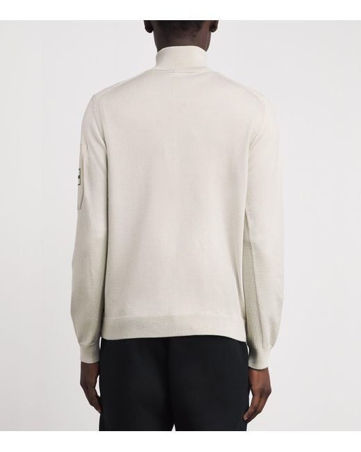 Boss White Water-Repellent Blouson Jacket for men