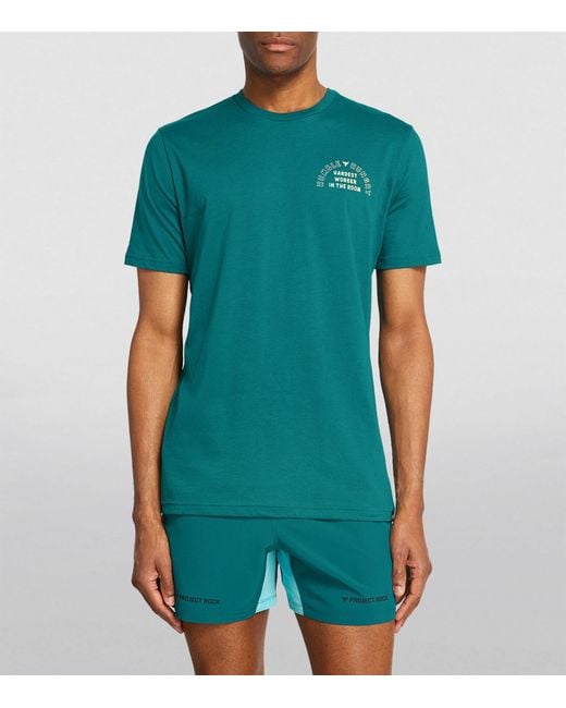 Under Armour Green Project Rock Graphic T-shirt for men