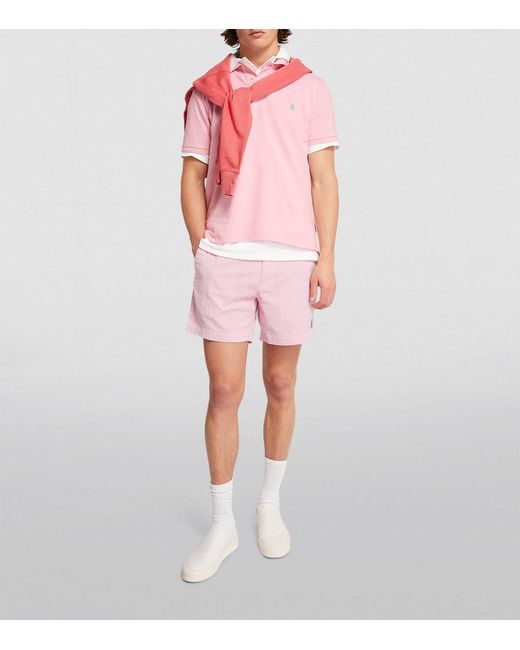 Polo Ralph Lauren Pink Cotton Mesh Slim-fit Polo Shirt for men