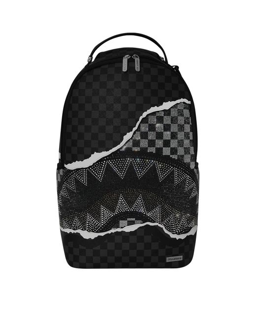 Sprayed Backpack Sprayground Crystal-Embellished Check Backpack in Black | Lyst