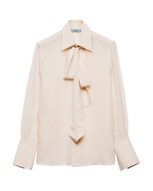 Prada Natural Silk Marocain Blouse