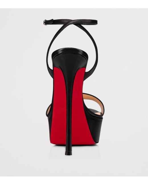Christian Louboutin Black Loubi Queen Alta Nappa Leather Sandals 150