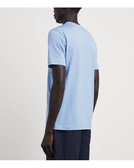 Sunspel Blue Supima Cotton Classic T-Shirt for men