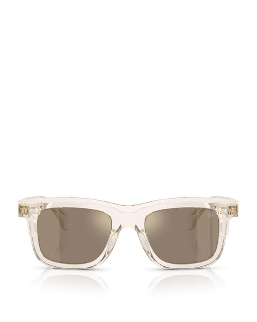Moncler White Acetate Claro Me6004 Sunglasses
