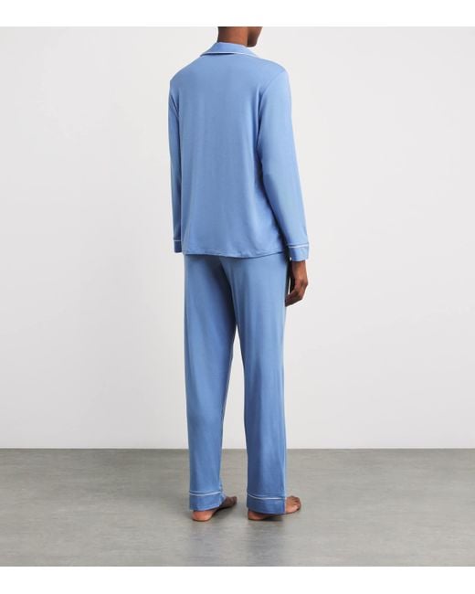 Eberjey Blue Stretch-Modal Gisele Pyjama Set