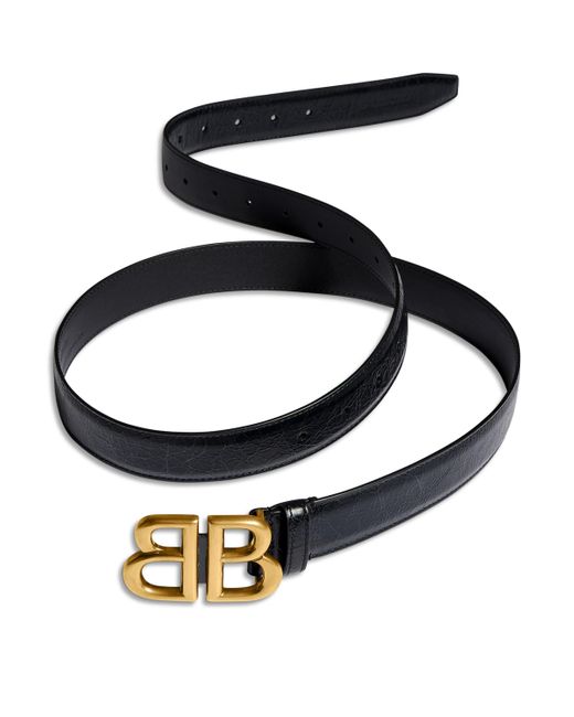 Balenciaga White Calfskin Logo Belt
