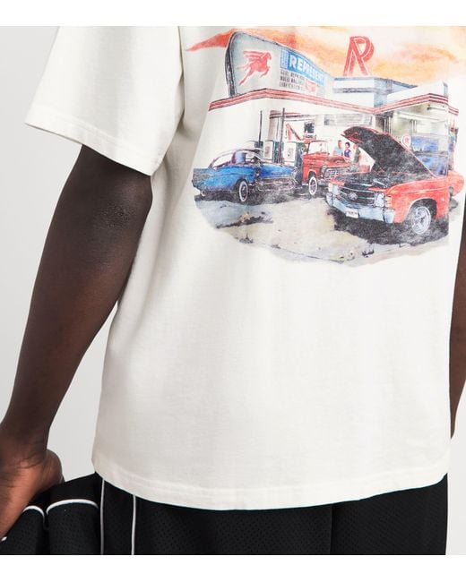 Represent White Cotton 24 Hour Service T-Shirt for men