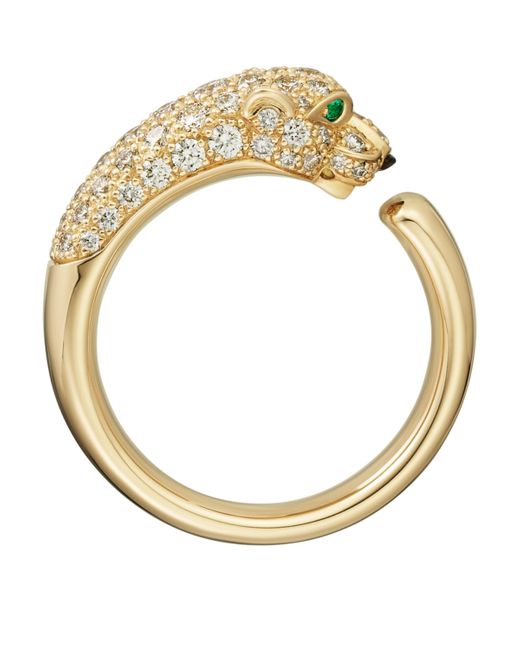 Cartier Metallic And Diamond Panthère De Ring